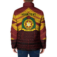 Personalised Tonga Vava'u High School Padded Jacket Polynesian Ngatu Tribal LT9 - Polynesian Pride