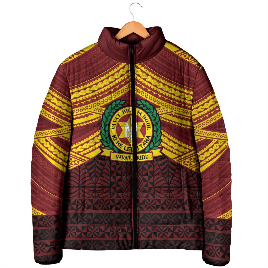 Personalised Tonga Vava'u High School Padded Jacket Polynesian Ngatu Tribal LT9 - Polynesian Pride