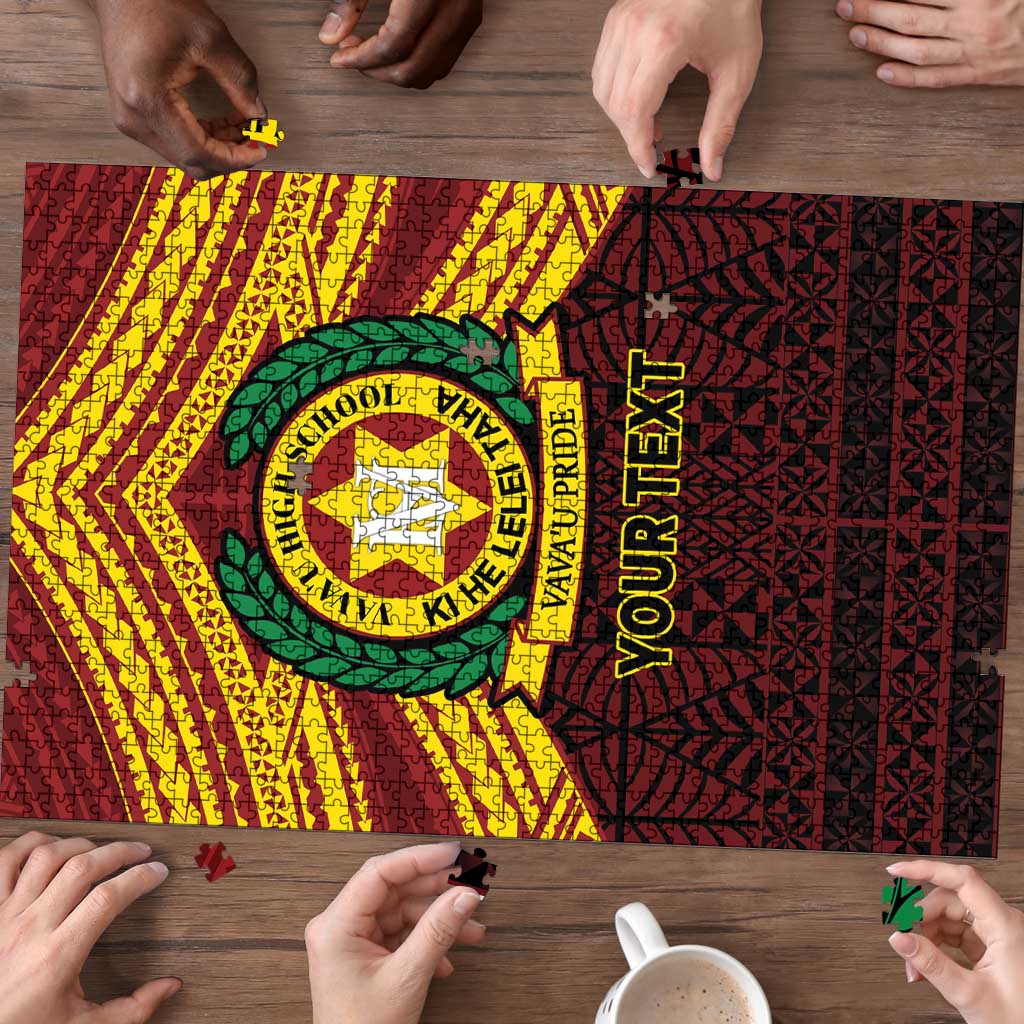 Personalised Tonga Vava'u High School Puzzle Polynesian Ngatu Tribal LT9 - Polynesian Pride