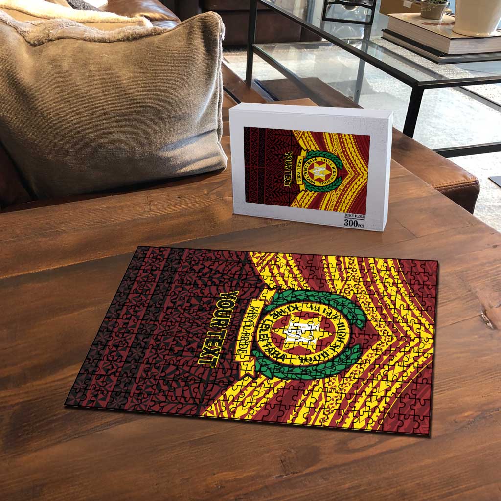 Personalised Tonga Vava'u High School Puzzle Polynesian Ngatu Tribal LT9 - Polynesian Pride