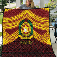 Personalised Tonga Vava'u High School Quilt Polynesian Ngatu Tribal