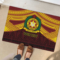 Personalised Tonga Vava'u High School Rubber Doormat Polynesian Ngatu Tribal LT9 - Polynesian Pride