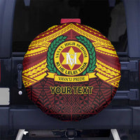 Personalised Tonga Vava'u High School Spare Tire Cover Polynesian Ngatu Tribal