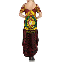 Personalised Tonga Vava'u High School Summer Maxi Dress Polynesian Ngatu Tribal