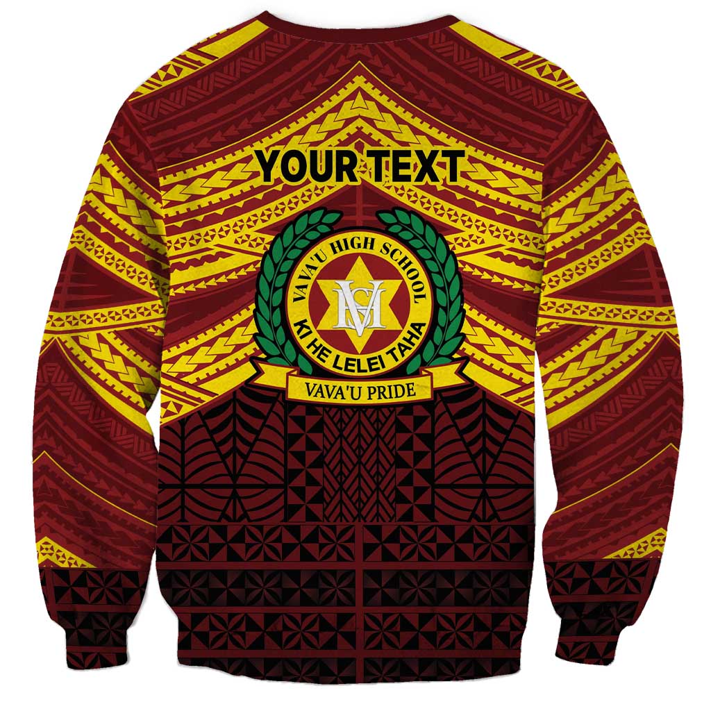 Personalised Tonga Vava'u High School Sweatshirt Polynesian Ngatu Tribal LT9 - Polynesian Pride