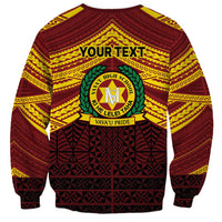 Personalised Tonga Vava'u High School Sweatshirt Polynesian Ngatu Tribal LT9 - Polynesian Pride