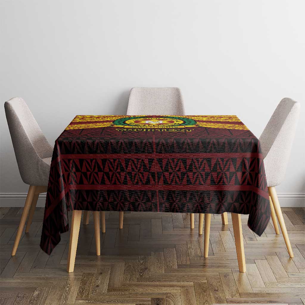 Personalised Tonga Vava'u High School Tablecloth Polynesian Ngatu Tribal LT9 - Polynesian Pride