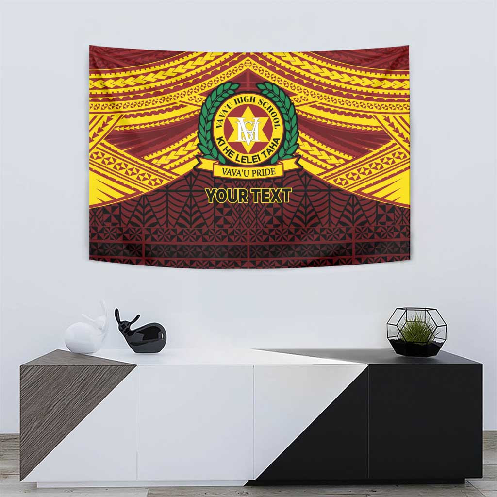 Personalised Tonga Vava'u High School Tapestry Polynesian Ngatu Tribal