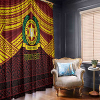 Personalised Tonga Vava'u High School Window Curtain Polynesian Ngatu Tribal LT9 - Polynesian Pride