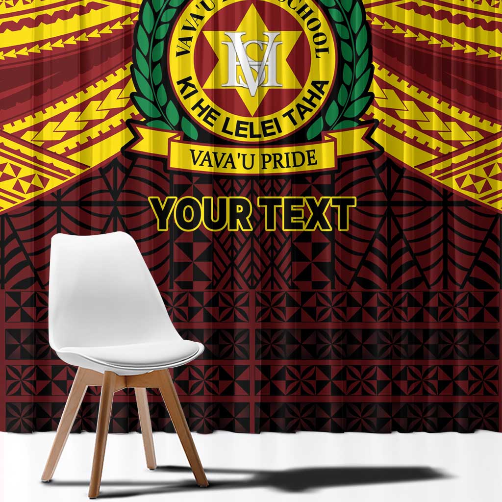 Personalised Tonga Vava'u High School Window Curtain Polynesian Ngatu Tribal LT9 - Polynesian Pride