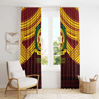 Personalised Tonga Vava'u High School Window Curtain Polynesian Ngatu Tribal LT9 - Polynesian Pride