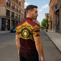 Personalised Tonga Vava'u High School Zipper Polo Shirt Polynesian Ngatu Tribal LT9 - Polynesian Pride