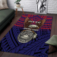 American Samoa Brave Eagle Personalized Area Rug National Flag Color