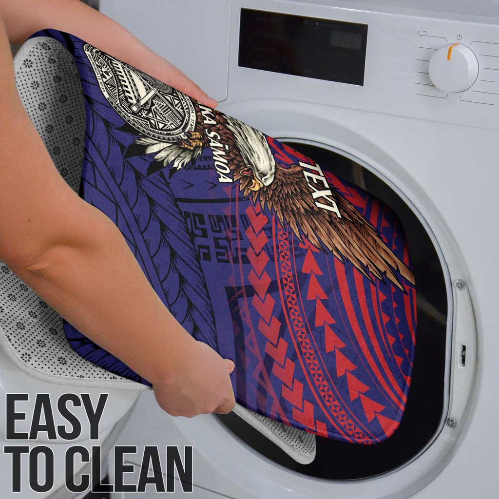 American Samoa Brave Eagle Personalized Bathroom Set National Flag Color - Polynesian Pride