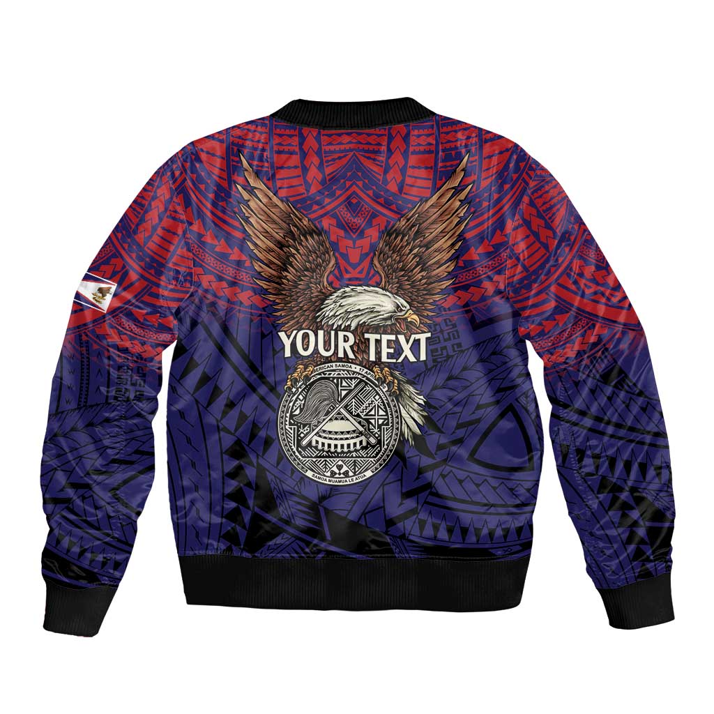 American Samoa Brave Eagle Personalized Bomber Jacket National Flag Color