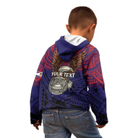 American Samoa Brave Eagle Personalized Kid Hoodie National Flag Color