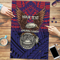 American Samoa Brave Eagle Personalized Puzzle National Flag Color - Polynesian Pride