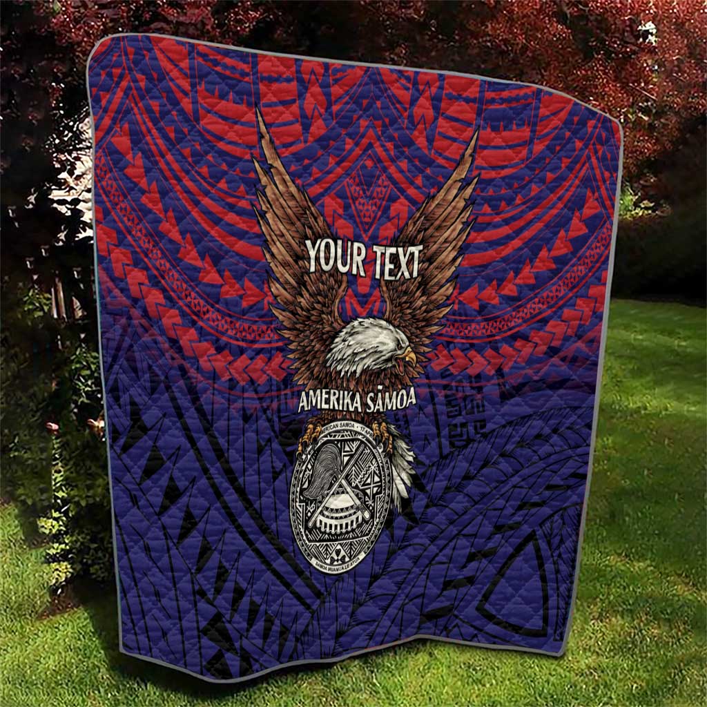 American Samoa Brave Eagle Personalized Quilt National Flag Color