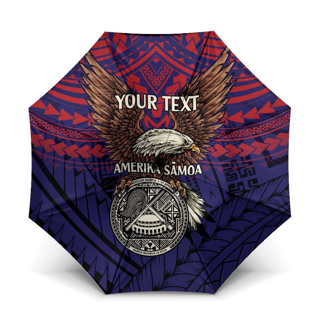 American Samoa Brave Eagle Personalized Umbrella National Flag Color - Polynesian Pride