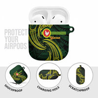 American Samoa Manua Cession Day Personalized AirPods Case Polynesian Wave Style - Polynesian Pride