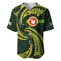 American Samoa Manua Cession Day Personalized Baseball Jersey Polynesian Wave Style