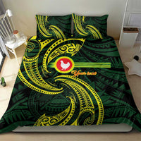 American Samoa Manua Cession Day Personalized Bedding Set Polynesian Wave Style
