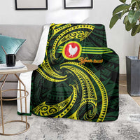 American Samoa Manua Cession Day Personalized Blanket Polynesian Wave Style