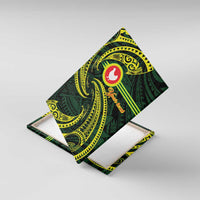 American Samoa Manua Cession Day Personalized Canvas Wall Art Polynesian Wave Style