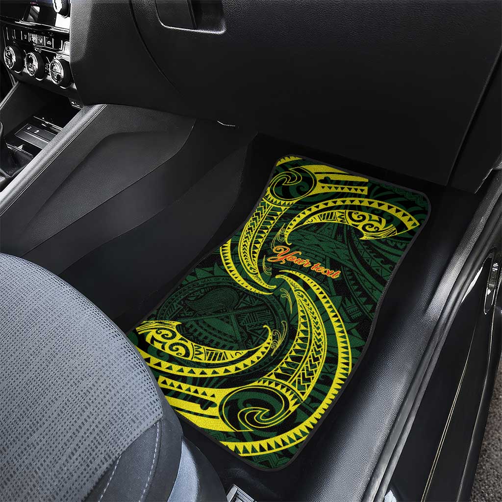 American Samoa Manua Cession Day Personalized Car Mats Polynesian Wave Style