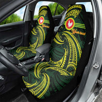 American Samoa Manua Cession Day Personalized Car Seat Cover Polynesian Wave Style
