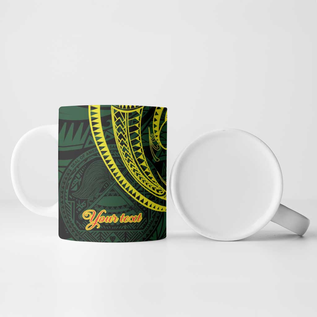 American Samoa Manua Cession Day Personalized Ceramic Mug Polynesian Wave Style - Polynesian Pride
