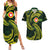 American Samoa Manua Cession Day Personalized Couples Matching Summer Maxi Dress and Hawaiian Shirt Polynesian Wave Style