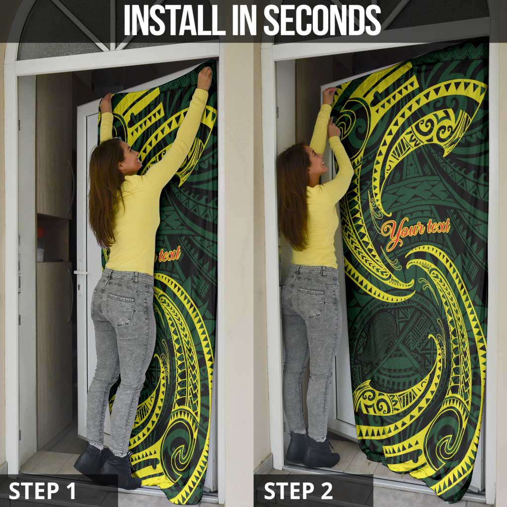 American Samoa Manua Cession Day Personalized Door Cover Polynesian Wave Style - Polynesian Pride