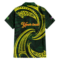 American Samoa Manua Cession Day Personalized Family Matching Off The Shoulder Long Sleeve Dress and Hawaiian Shirt Polynesian Wave Style