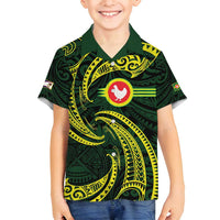 American Samoa Manua Cession Day Personalized Family Matching Puletasi and Hawaiian Shirt Polynesian Wave Style