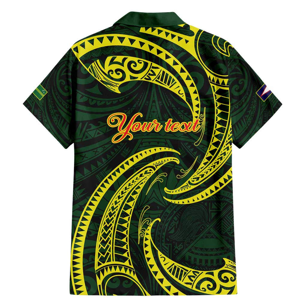 American Samoa Manua Cession Day Personalized Family Matching Summer Maxi Dress and Hawaiian Shirt Polynesian Wave Style