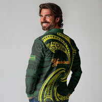 American Samoa Manua Cession Day Personalized Long Sleeve Polo Shirt Polynesian Wave Style