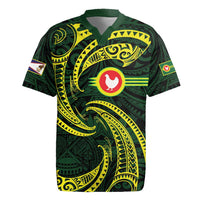 American Samoa Manua Cession Day Personalized Rugby Jersey Polynesian Wave Style