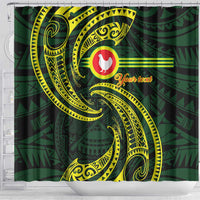 American Samoa Manua Cession Day Personalized Shower Curtain Polynesian Wave Style