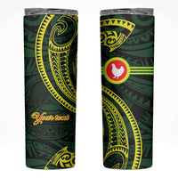 American Samoa Manua Cession Day Personalized Skinny Tumbler Polynesian Wave Style