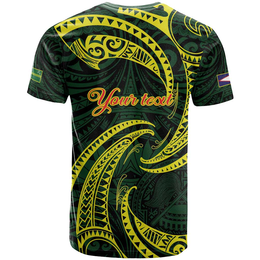 American Samoa Manua Cession Day Personalized T Shirt Polynesian Wave Style