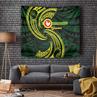 American Samoa Manua Cession Day Personalized Tapestry Polynesian Wave Style