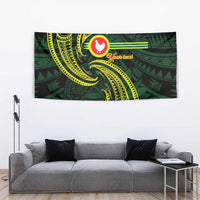 American Samoa Manua Cession Day Personalized Tapestry Polynesian Wave Style