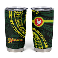 American Samoa Manua Cession Day Personalized Tumbler Cup Polynesian Wave Style