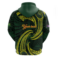 American Samoa Manua Cession Day Personalized Zip Hoodie Polynesian Wave Style