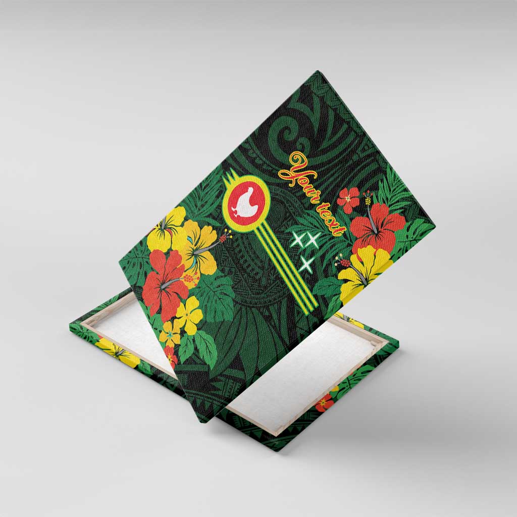 American Samoa Manu'atele Personalized Canvas Wall Art Manua Island Hibiscus Flowers