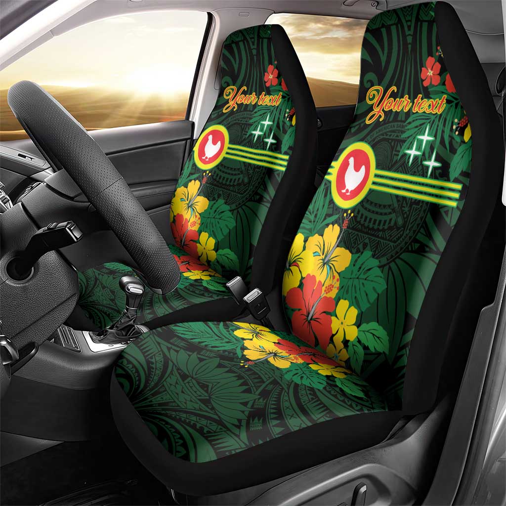 American Samoa Manu'atele Personalized Car Seat Cover Manua Island Hibiscus Flowers
