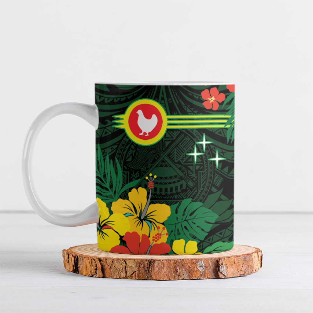 American Samoa Manu'atele Personalized Ceramic Mug Manua Island Hibiscus Flowers - Polynesian Pride