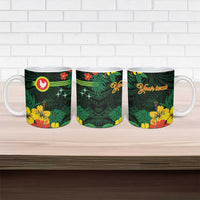 American Samoa Manu'atele Personalized Ceramic Mug Manua Island Hibiscus Flowers - Polynesian Pride