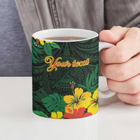 American Samoa Manu'atele Personalized Ceramic Mug Manua Island Hibiscus Flowers - Polynesian Pride